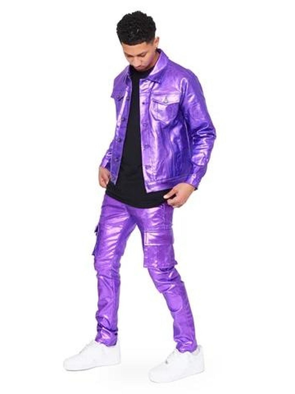 Valabasas Men's Metallic Purple “Da VinCi” jacket